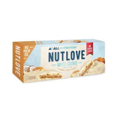 Kokosiniai sausainiai NUT LOVE su karamele ir žemės riešutais, aplieti pieniniu glaistu, 128 g Kokosiniai sausainiai NUT LOVE su karamele ir žemės riešutais, aplieti pieniniu glaistu, 128 g