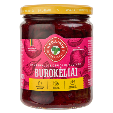 Konservuoti burokėliai obuolių sultyse, 480 g Konservuoti burokėliai obuolių sultyse, 480 g