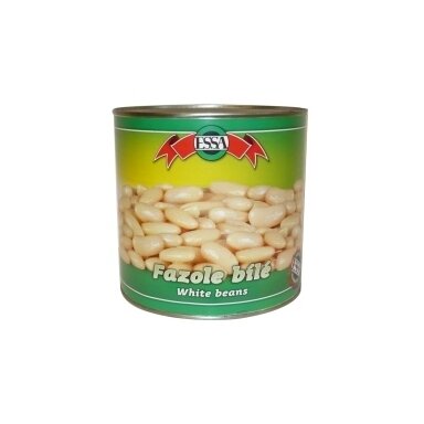 Konservuotos pupelės ESSA, baltos, 2,6 kg / 1,5 kg