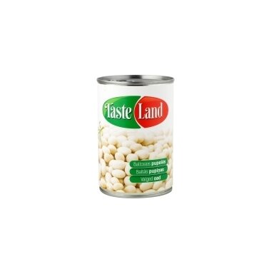 Konservuotos pupelės TASTE LAND, baltos, 400 g/240 g
