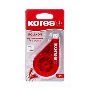 Koreguoklis KORES ROLL ON RED, 4,2 mm x 15 m Koreguoklis KORES ROLL ON RED, 4,2 mm x 15 m
