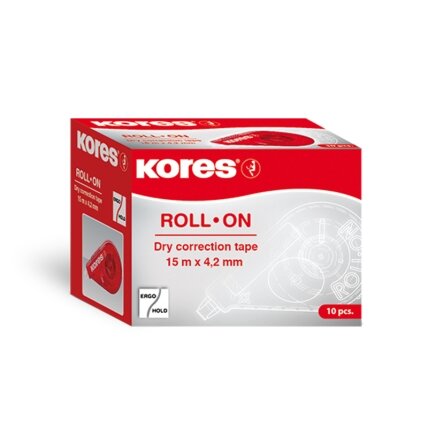 Koreguoklis KORES ROLL ON RED, 4,2 mm x 15 m 1
