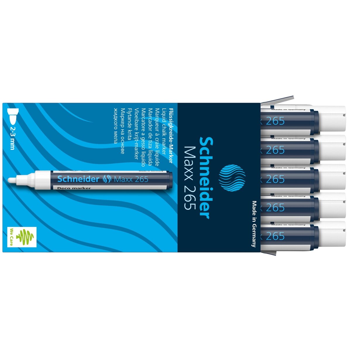 Kreidinis žymeklis SCHNEIDER Deco Marker Maxx 265, 2-3mm, balta 2