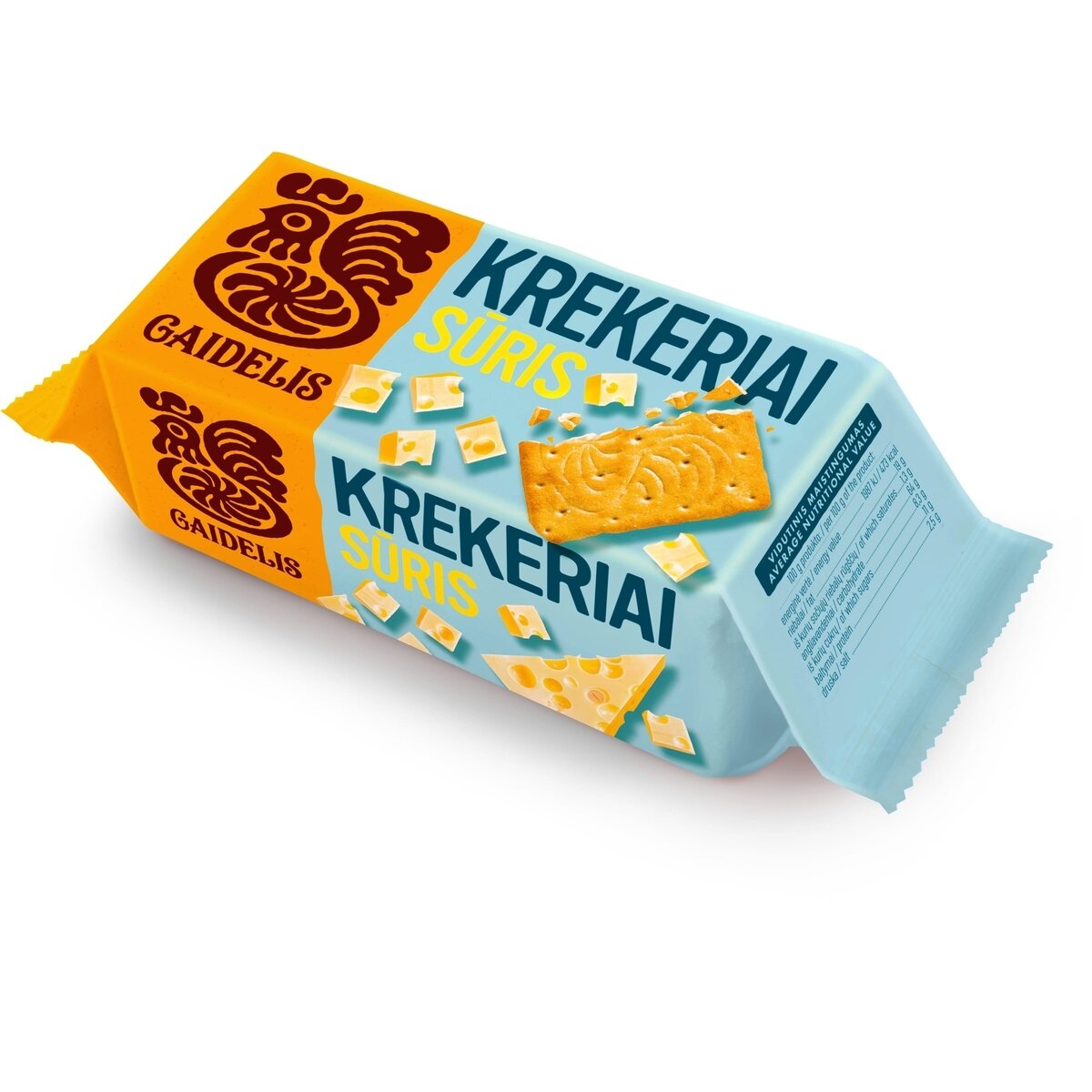Krekeriai GAIDELIS, sūrio skonio, 72g
