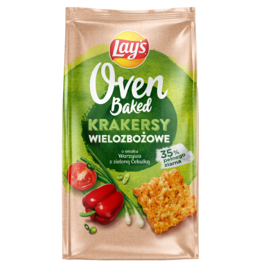 Krekeriai LAY'S, Oven Baked daržovių ir žaliųjų svogūnų skonio, 80 g