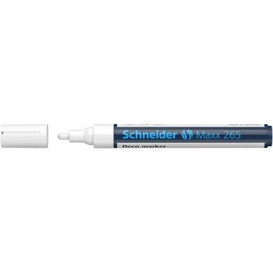 Kreidinis žymeklis SCHNEIDER Deco Marker Maxx 265, 2-3mm, balta 2