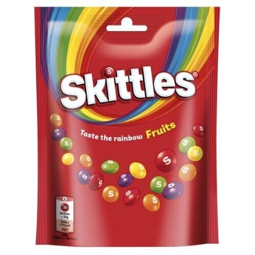 Kramtomieji saldainiai SKITTLES vaisių skonio traškiame cukruas glajuje 152g Kramtomieji saldainiai SKITTLES vaisių skonio traškiame cukruas glajuje 152g