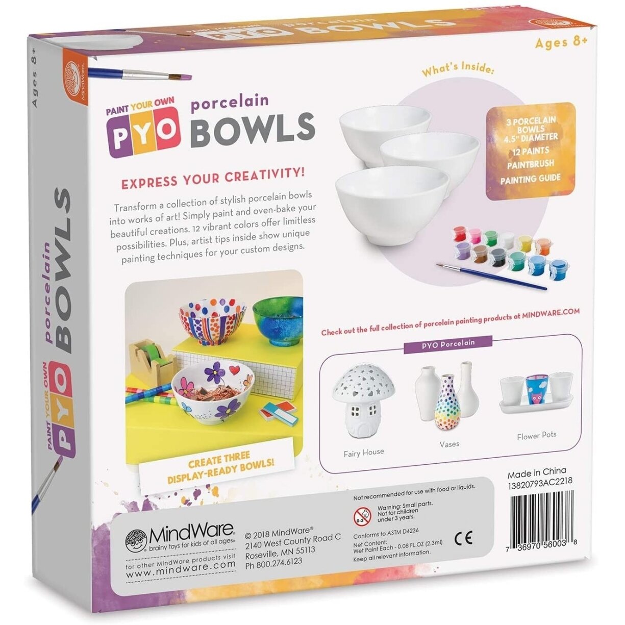 Kūrybinis rinkinys „Paint Your Own Porcelain Bowls“ 1