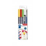 Kūrybinis rinkinys STAEDTLER 3001 STB5-2, 3 spalvų žymekliai, rašiklis ir teptukas