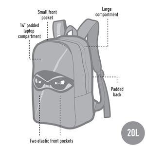 Kuprinė, ZIPIT Ninja Backpack, ZNINJ-BK, Juodos sp 4 Kuprinė, ZIPIT Ninja Backpack, ZNINJ-BK, Juodos sp 4