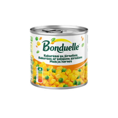 Kukurūzai su žirneliais BONDUELLE, 340/285 g