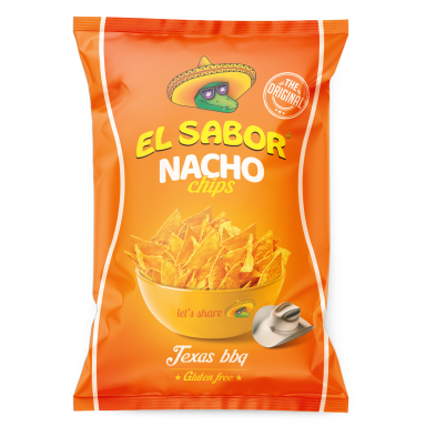 Kukurūzų traškučiai EL SABOR, BBQ skonio, 100 g