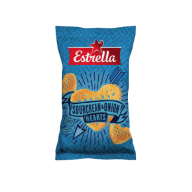 Kukurūzų traškučiai ESTRELLA BITES grietinės ir svogūnų skonio,110 g