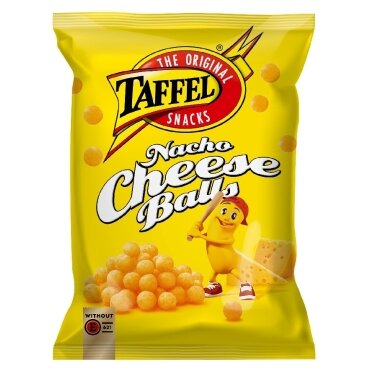 Kukurūzų traškučiai TAFFEL, Nacho Cheese Balls, 260g Kukurūzų traškučiai TAFFEL, Nacho Cheese Balls, 260g