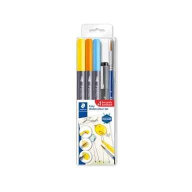 Kūrybinis rinkinys STAEDTLER 3001 STB5-1, 3 spalvų žymekliai, rašiklis ir teptukas Kūrybinis rinkinys STAEDTLER 3001 STB5-1, 3 spalvų žymekliai, rašiklis ir teptukas