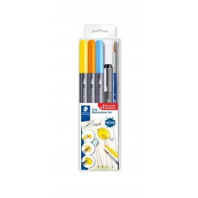 Kūrybinis rinkinys STAEDTLER 3001 STB5-1, 3 spalvų žymekliai, rašiklis ir teptukas 1