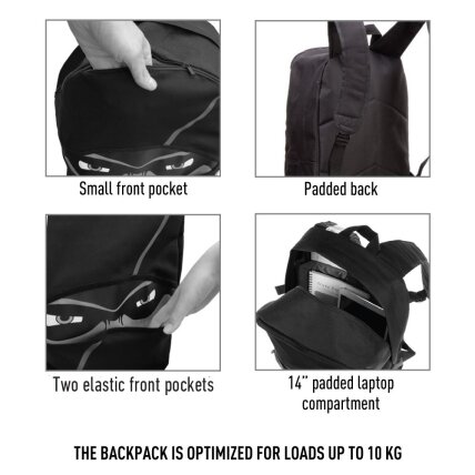 Kuprinė, ZIPIT Ninja Backpack, ZNINJ-BK, Juodos sp 14