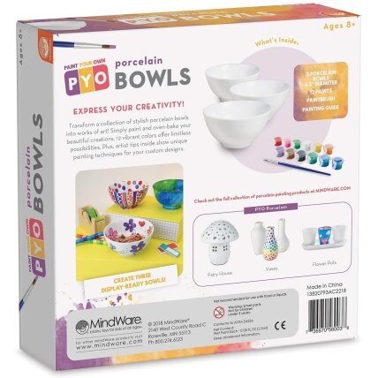 Kūrybinis rinkinys „Paint Your Own Porcelain Bowls“ 1