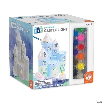 Kūrybinis rinkinys „Paint Your Own Porcelain Castle Light“ Kūrybinis rinkinys „Paint Your Own Porcelain Castle Light“