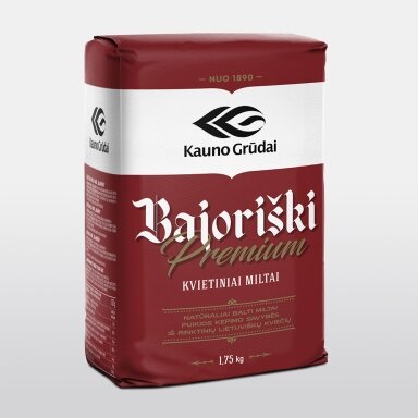 Kvietiniai miltai BAJORIŠKI 405 C, 1,75 kg Kvietiniai miltai BAJORIŠKI 405 C, 1,75 kg