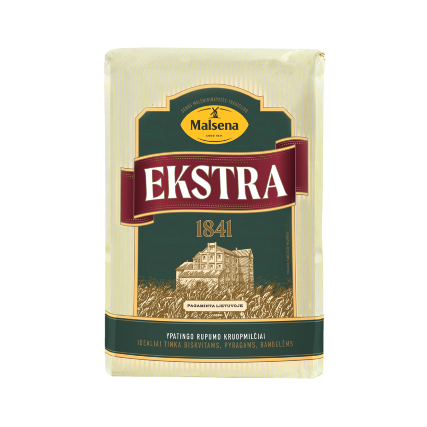 Kvietiniai miltai EKSTRA, aukščiausia rūšis, 405D, 1,75 kg