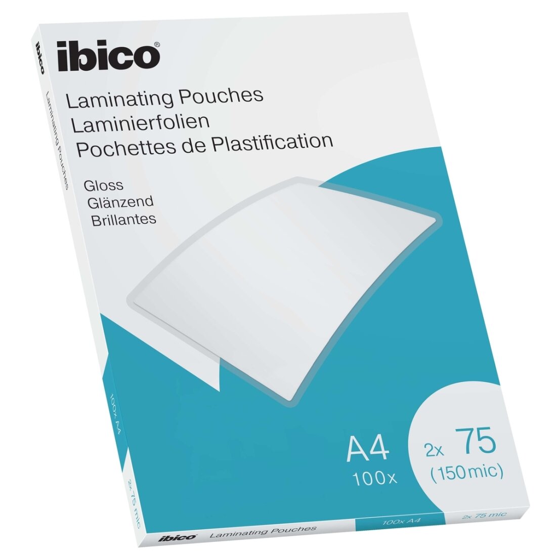 Laminavimo vokeliai Ibico, A4, 216x303 mm, 75 mik., blizgūs, 100 vnt. Laminavimo vokeliai Ibico, A4, 216x303 mm, 75 mik., blizgūs, 100 vnt.
