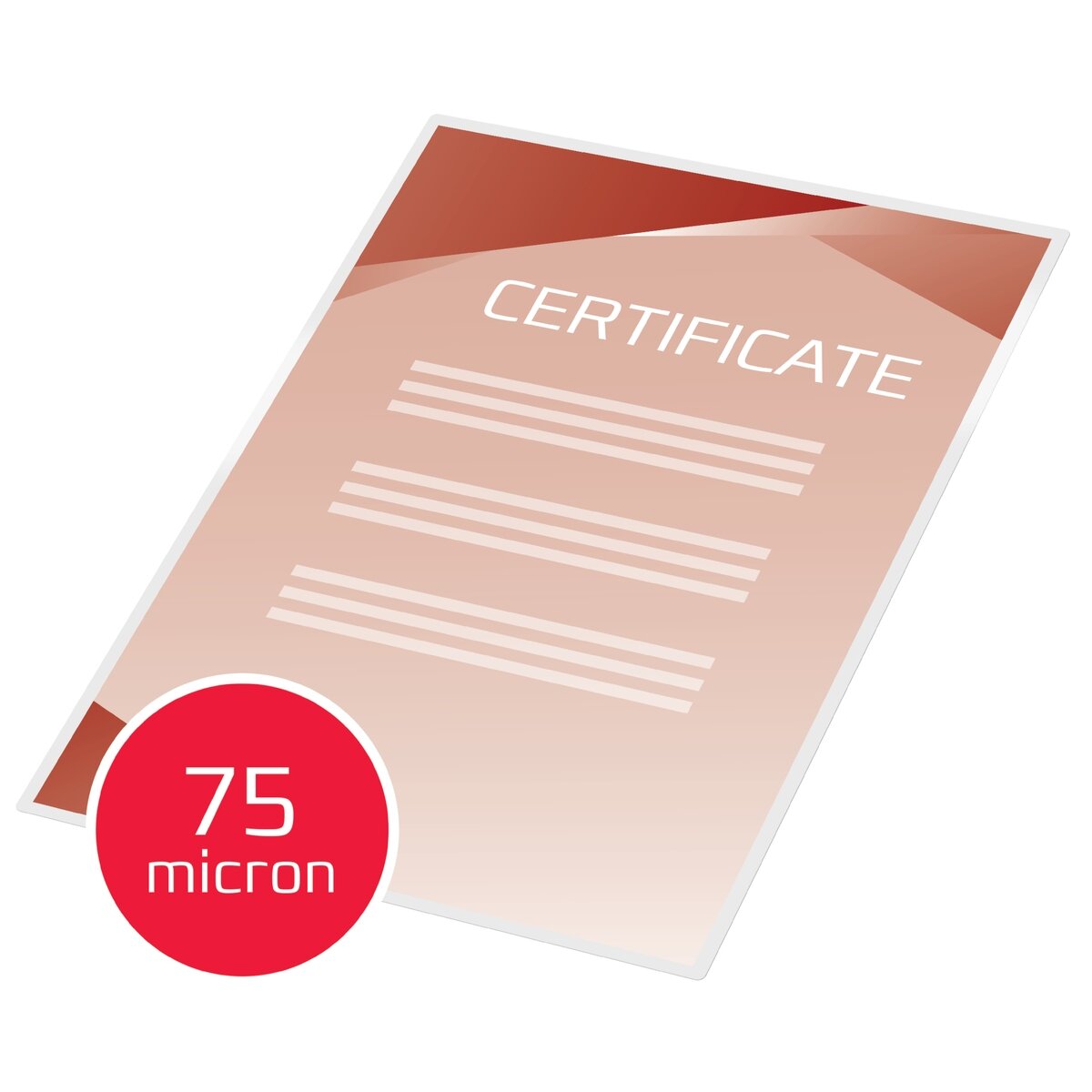 Laminavimo vokeliai GBC, A4, 75 mik., blizgūs, 25 vnt. 3 Laminavimo vokeliai GBC, A4, 75 mik., blizgūs, 25 vnt. 3
