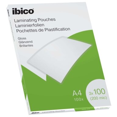 Laminavimo vokeliai Ibico, A4, 216x303 mm, 100 mik., blizgūs, 100 vnt. Laminavimo vokeliai Ibico, A4, 216x303 mm, 100 mik., blizgūs, 100 vnt.