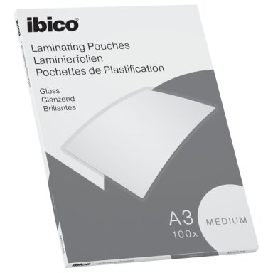 Laminavimo vokeliai Ibico Basics, A3, 100 mic, blizgūs, 100 vnt./pak.