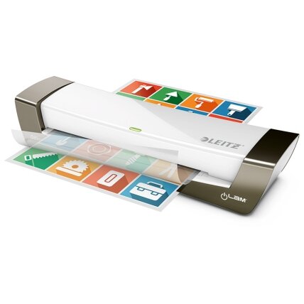 Laminavimo aparatas LEITZ iLAM OFFICE, A4, sidabro sp. Laminavimo aparatas LEITZ iLAM OFFICE, A4, sidabro sp.
