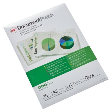 Laminavimo vokeliai GBC, A3, 125 mik., blizgūs, 25 vnt. Laminavimo vokeliai GBC, A3, 125 mik., blizgūs, 25 vnt.