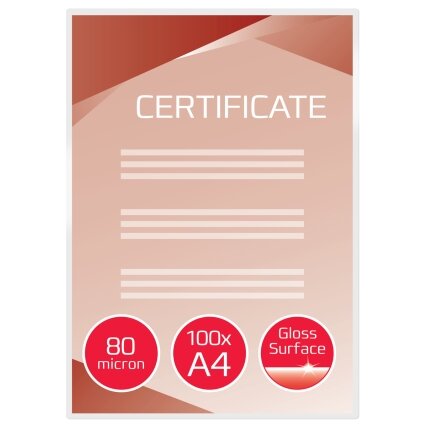Laminavimo vokeliai GBC, A4, 216x303 mm, 80 mik., blizgūs, 100 vnt. Laminavimo vokeliai GBC, A4, 216x303 mm, 80 mik., blizgūs, 100 vnt.