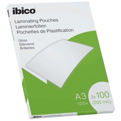 Laminavimo vokeliai Ibico, A3, 303x426 mm, 100 mik., blizgūs, 100 vnt. Laminavimo vokeliai Ibico, A3, 303x426 mm, 100 mik., blizgūs, 100 vnt.