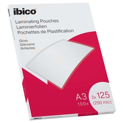 Laminavimo vokeliai Ibico, A3, 303x426 mm, 125 mik., blizgūs, 100 vnt. 1 Laminavimo vokeliai Ibico, A3, 303x426 mm, 125 mik., blizgūs, 100 vnt. 1