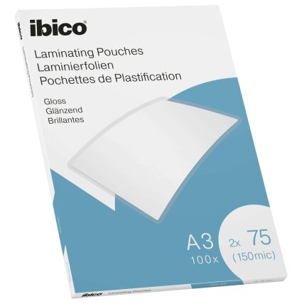 Laminavimo vokeliai Ibico, A3, 303x426 mm, 75 mik., blizgūs, 100 vnt. 1 Laminavimo vokeliai Ibico, A3, 303x426 mm, 75 mik., blizgūs, 100 vnt. 1