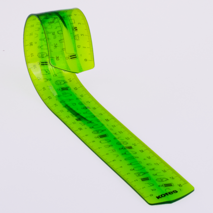 Lanksti liniuotė KORES ELASTIC, 15 cm, įvairių spalvų Lanksti liniuotė KORES ELASTIC, 15 cm, įvairių spalvų
