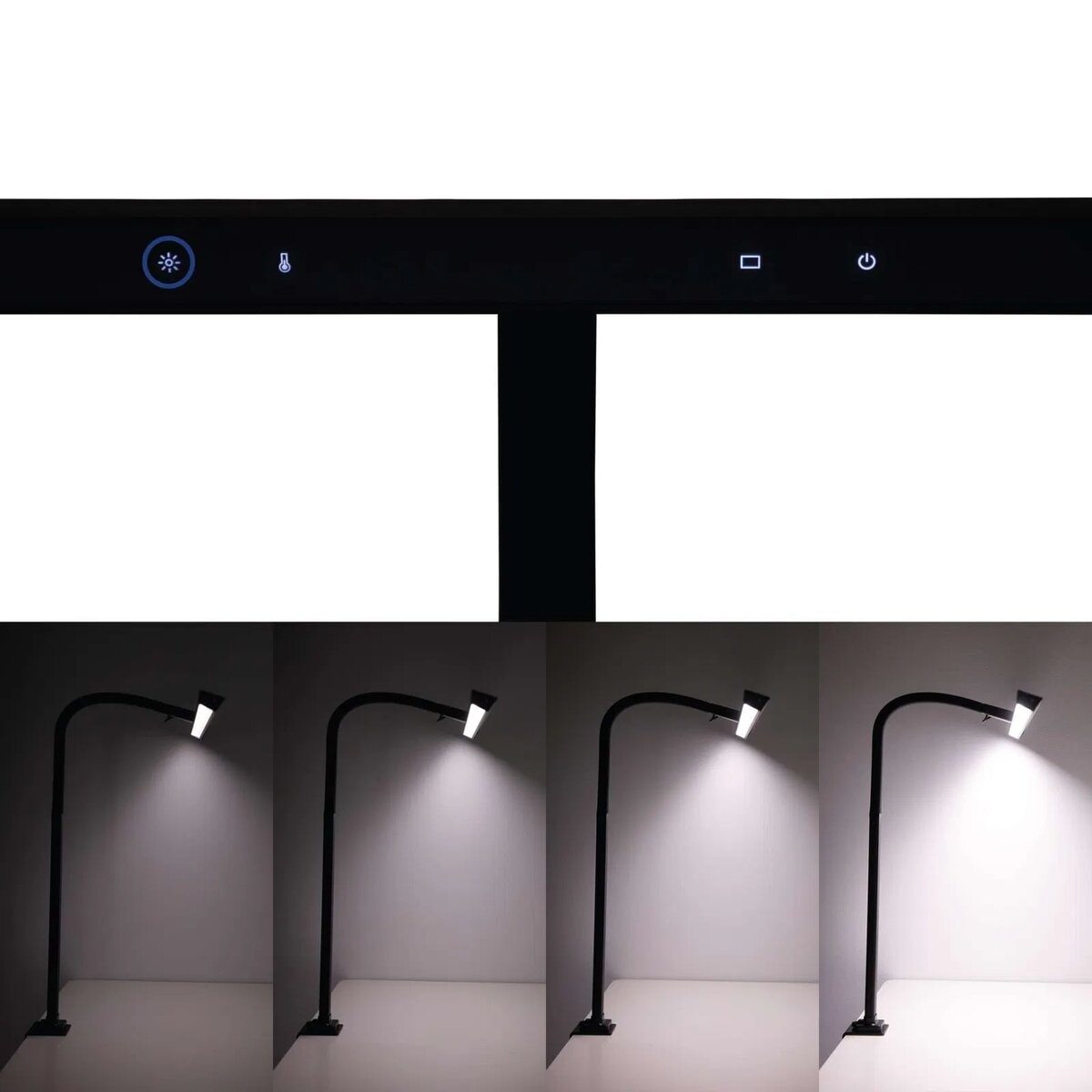 LED stalinis šviestuvas MAUL Gate, ekranui apšviesti, juodas 3