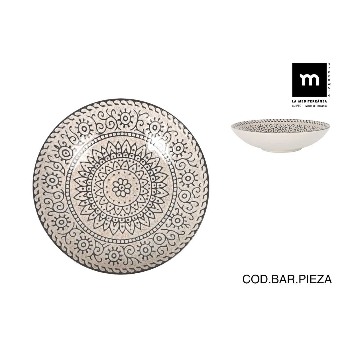 Lėkštė Sole, gili, keramika, D 21 cm, vnt