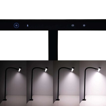 LED stalinis šviestuvas MAUL Gate, ekranui apšviesti, juodas 3