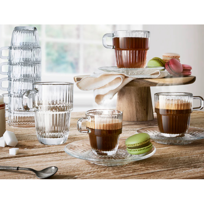 Lėkštutė BARSHINE, 89 ml puodeliui, stiklas, D 14 cm, vnt 1
