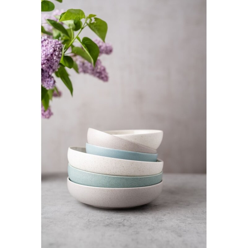 Lėkštė GRANITE Cream, gili, porcelianas, 1,2 l, D 22 cm, H 5,5 cm, vnt 1