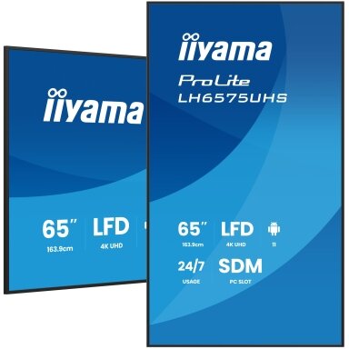 LH6575UHS-B2AG 65" 4K UHD Professional Digital Signage 24/7 display featuring Android OS, FailOver and Intel® SDM slot LH6575UHS-B2AG 65" 4K UHD Professional Digital Signage 24/7 display featuring Android OS, FailOver and Intel® SDM slot