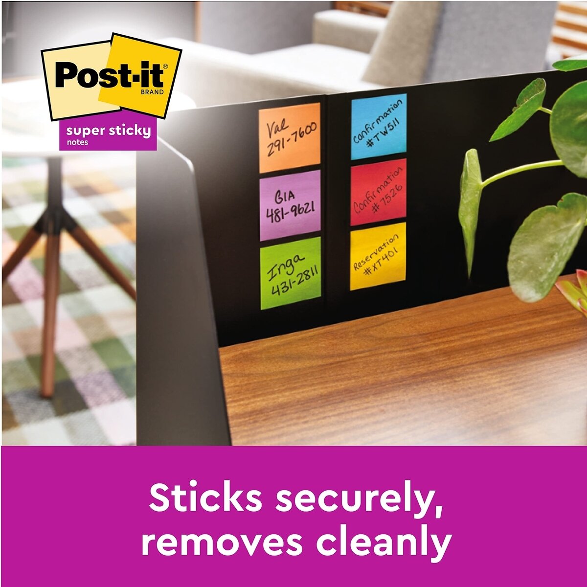 Lipnūs lapeliai Post-it Super Sticky 76 mm x 76 mm, pak. - 5 blokeliai, po 90 lapelių, melsvos spal 1 Lipnūs lapeliai Post-it Super Sticky 76 mm x 76 mm, pak. - 5 blokeliai, po 90 lapelių, melsvos spal 1