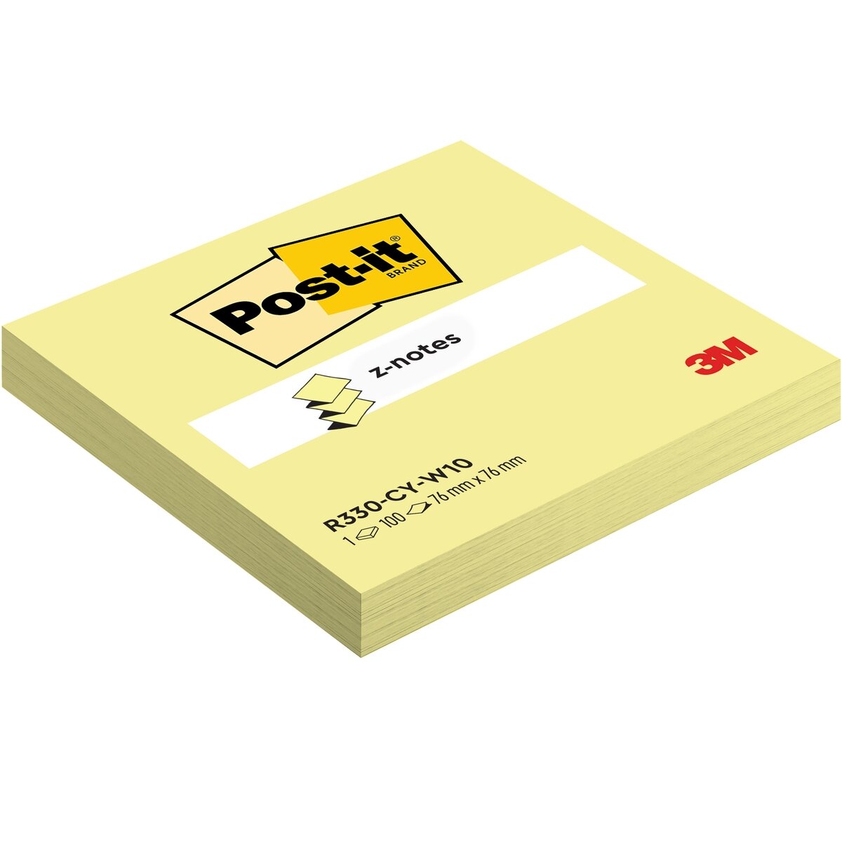 Lipnūs lapeliai Post-it®,Z-Notes76x 76 mm, 100 lapelių, kanarėlės geltona Lipnūs lapeliai Post-it®,Z-Notes76x 76 mm, 100 lapelių, kanarėlės geltona