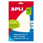 Lipnios etiketės APLI, apvalūs, diam. 13 mm,18 l., balta