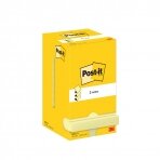 Lipnūs lapeliai  Post-it® Z-Notes, 76 x 76 mm, pak. -12 blokelių po 100 lapelių, kanarėlės geltona s