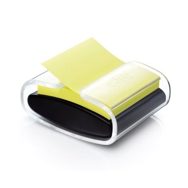 Lipnių lapelių dėklas Post-it® Z-Notes PRO, juodos spalvos/skaidrus Lipnių lapelių dėklas Post-it® Z-Notes PRO, juodos spalvos/skaidrus
