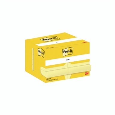 Lipnūs lapeliai POST-IT, 51x76mm, 12 vnt./pak., geltonos sp. Lipnūs lapeliai POST-IT, 51x76mm, 12 vnt./pak., geltonos sp.