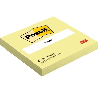 Lipnūs lapeliai Post-it®, 76x 76 mm, 100 lapelių, kanarėlės geltona Lipnūs lapeliai Post-it®, 76x 76 mm, 100 lapelių, kanarėlės geltona