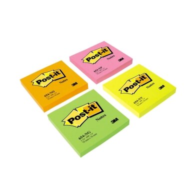 Lipnūs lapeliai POST-IT „Neon“, 76 x 76 mm, 100 lapelių, žalia Lipnūs lapeliai POST-IT „Neon“, 76 x 76 mm, 100 lapelių, žalia